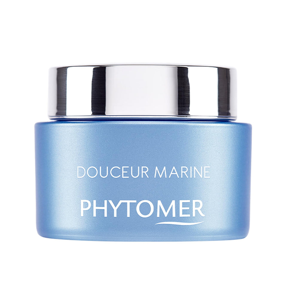 Phytomer jar front view showing clean design and soothing benefit