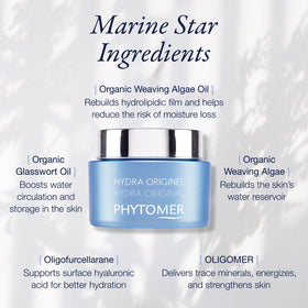 Phytomer algae and glasswort display highlighting natural marine ingredients benefit