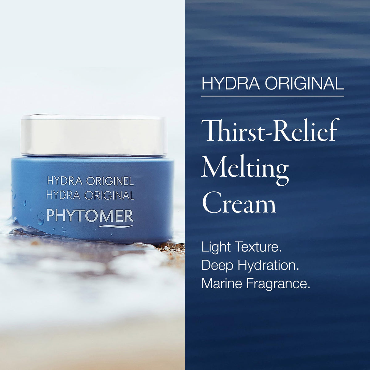 Phytomer open jar close-up showing melting texture and smooth application benefit