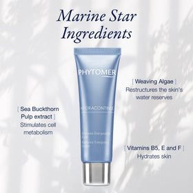 Phytomer marine algae extract detail, illustrates hydration-supporting marine benefit