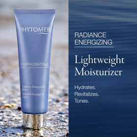 Phytomer open jar texture close-up, reveals smooth velvety cream benefit