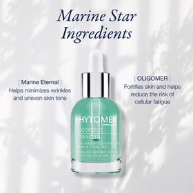 Phytomer 30 ml bottle next to ruler showing compact travel-friendly size