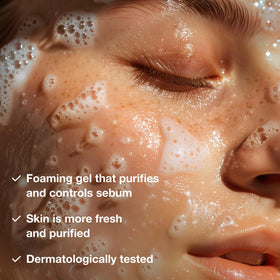 Phytomer gel texture close-up showing lightweight foam and purity