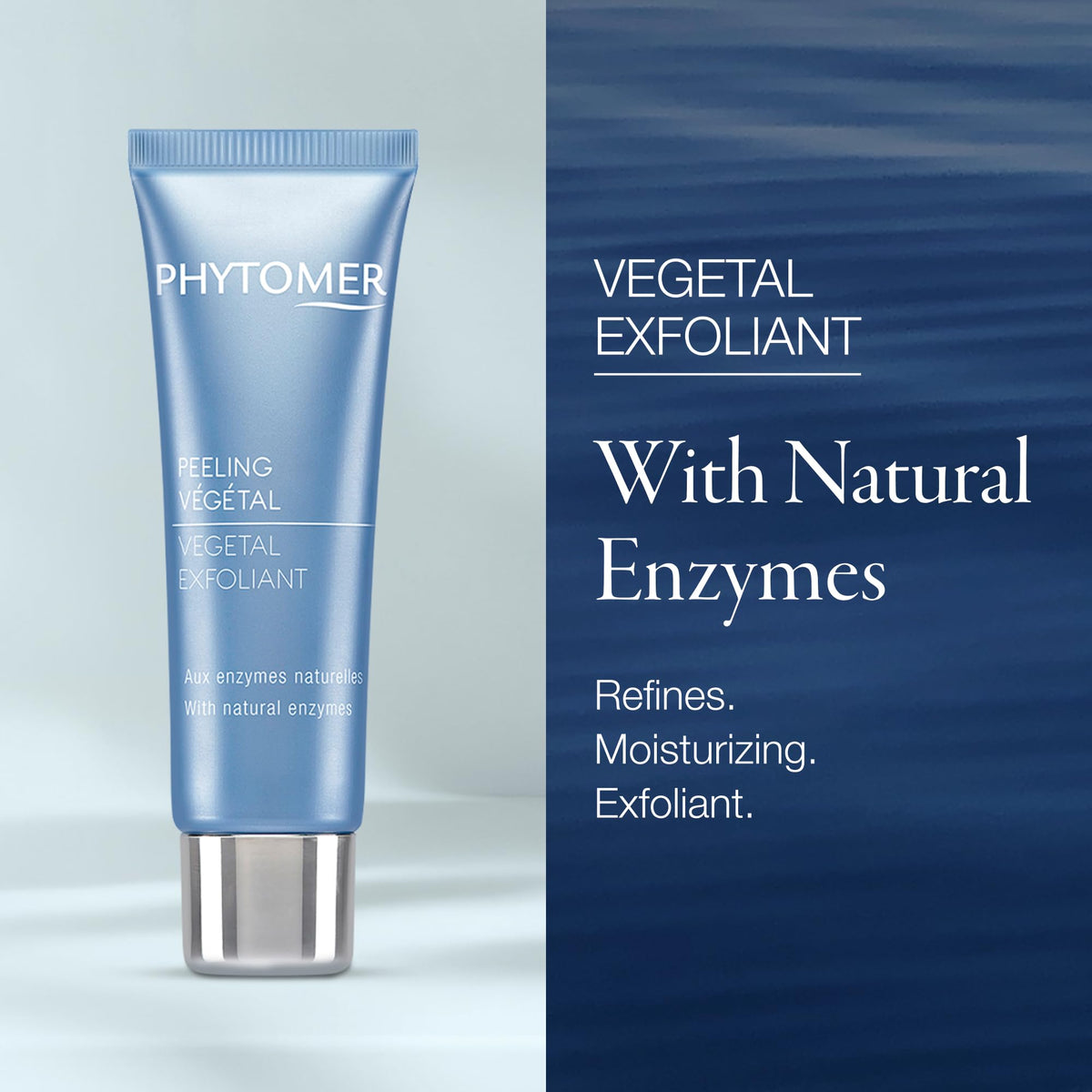 PHYTOMER close-up of creamy texture, demonstrating gentle enzyme exfoliation