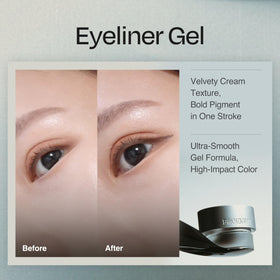 Piccasso PROEIGHT brush stroke along lashline demonstrating precise, pigmented line