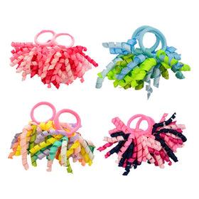 PIDOUDOU close-up of curly ribbon texture showing vibrant colors and durable weave for long-lasting look