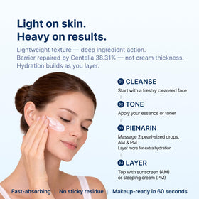 PIENARIN jar label detail showing clean formula and anti‑aging EGF benefit