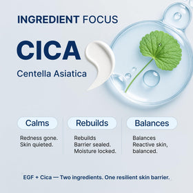 PIENARIN ingredient centella asiatica closeup emphasizing soothing redness relief