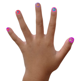 Piggy Paint 3D nail art closeup with pieces for playful customization