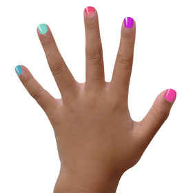 Piggy Paint color swatches laid flat showing vibrant, kid-friendly shades