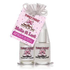 Piggy Paint front packaging showing Make It Last set and kid-friendly benefits
