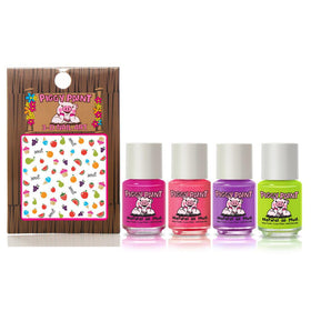 Piggy Paint four mini polish bottles displayed to show color options