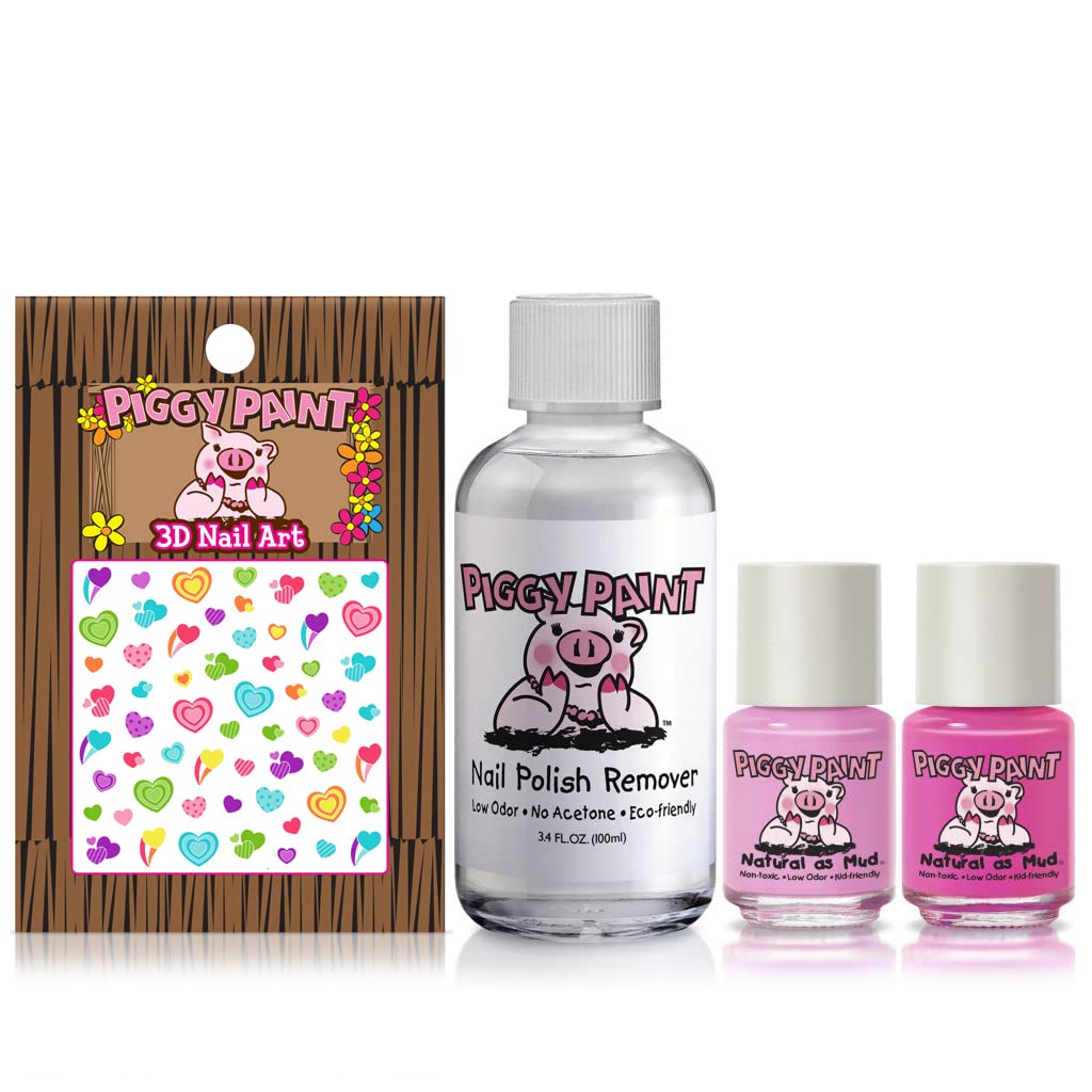 Piggy Paint two mini polish bottles close-up highlighting easy-grip design