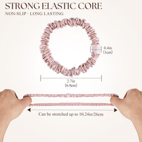 PILAVA side profile demonstrating slim scrunchie with no crease benefit
