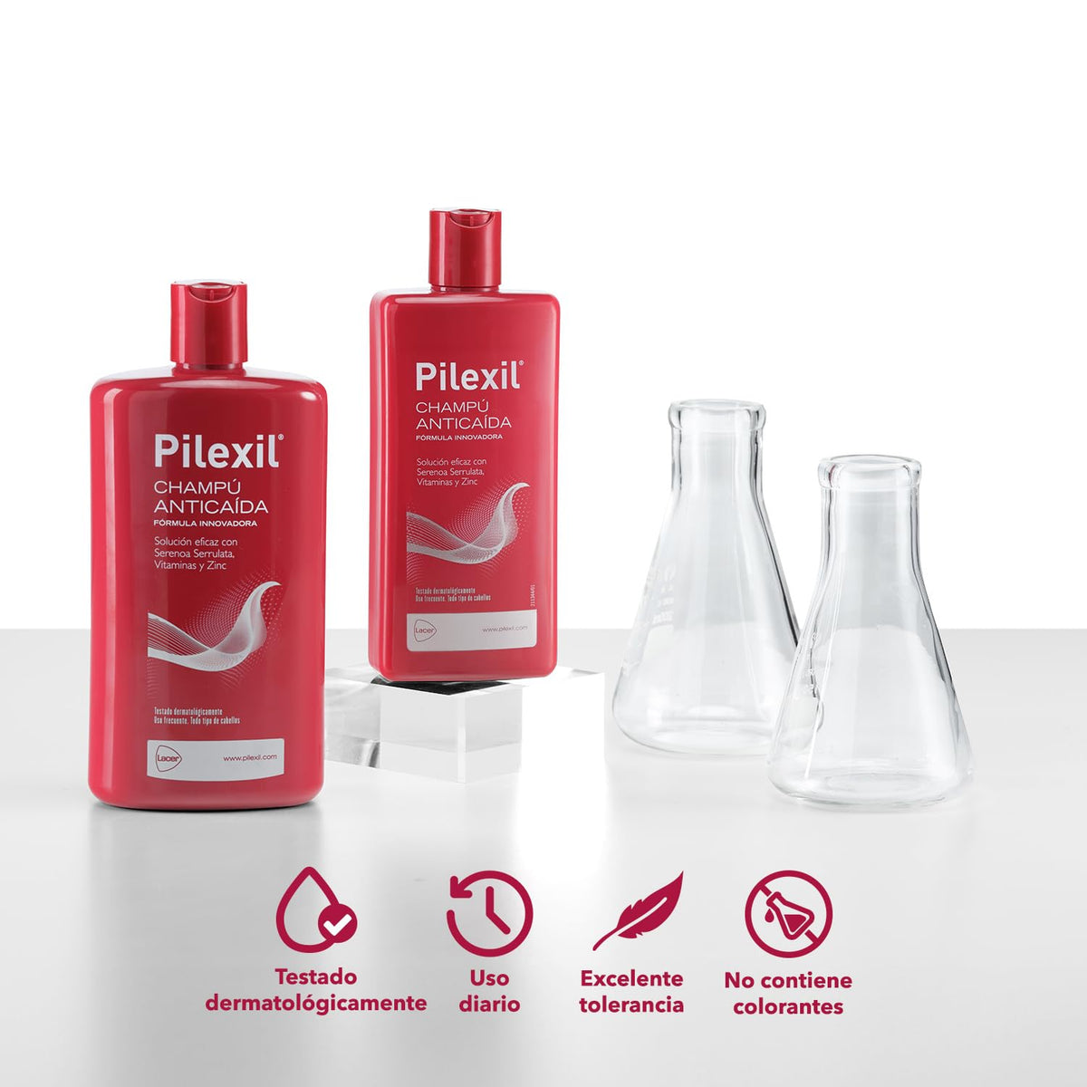 PILEXIL bottle in bathroom lifestyle showing daily routine compatibility