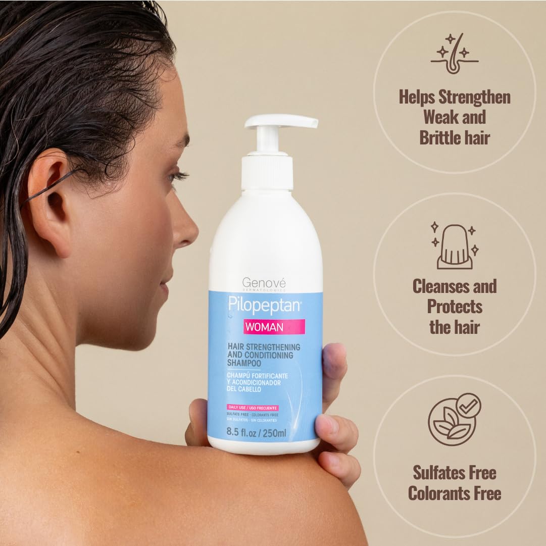 Pilopeptan woman shampoo texture close-up illustrating creamy, lightweight lather