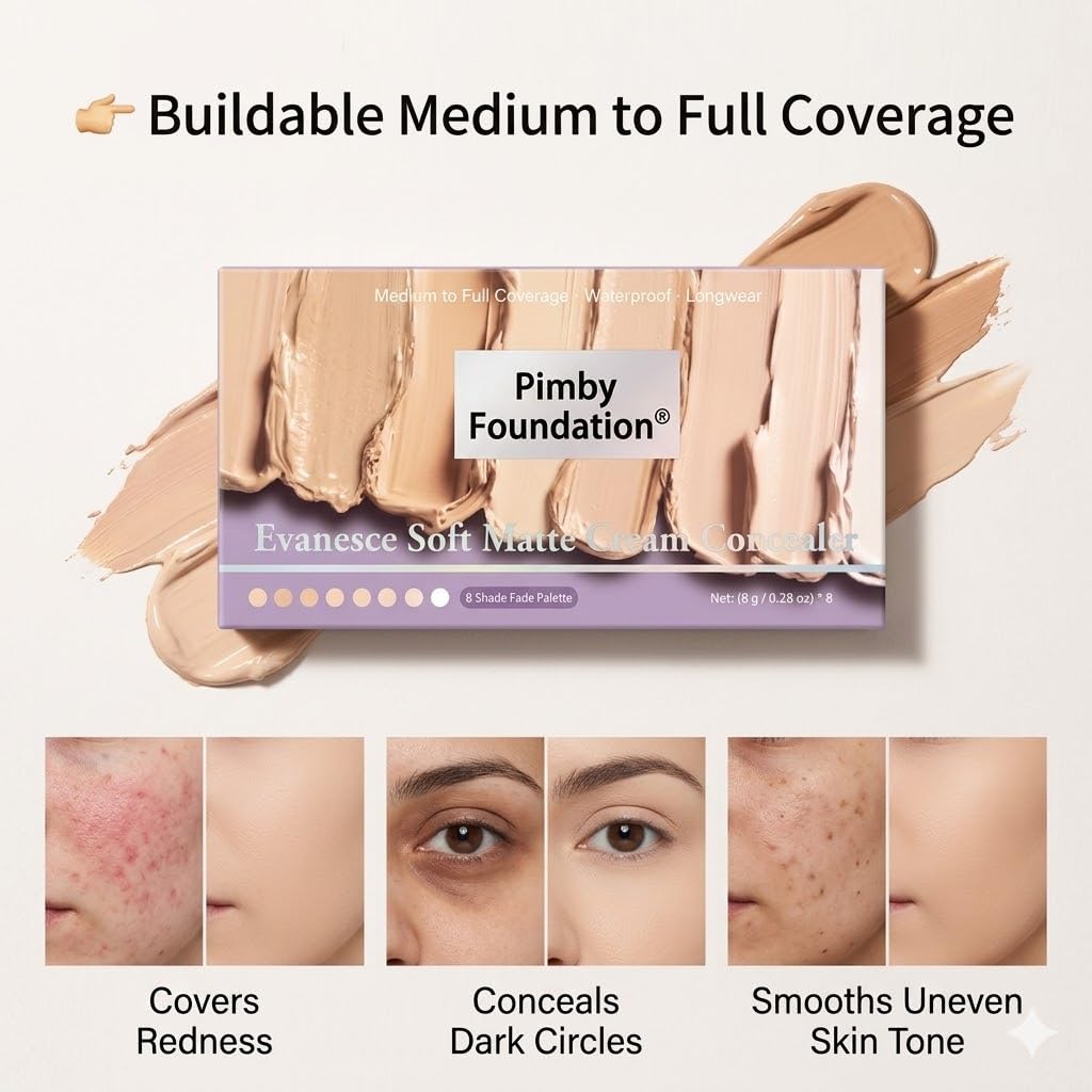 pimby concealer applied under eye demonstrating natural coverage benefit