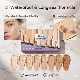 Pimby shade swatches on skin showing light coverage and blendability advantage