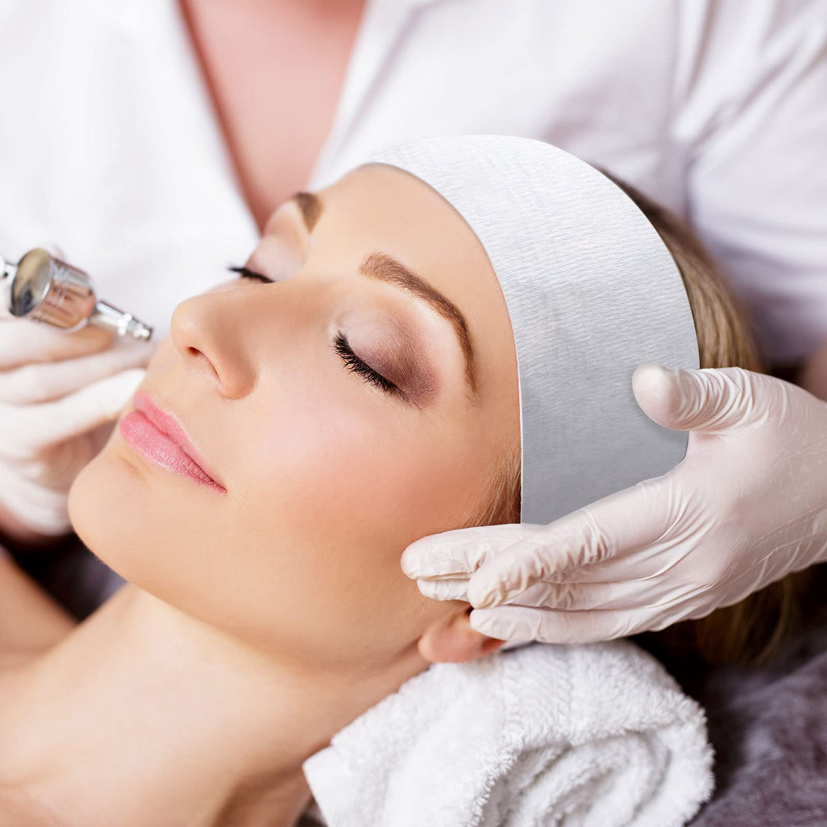 Pimoys headband on spa table in lifestyle scene for professional use