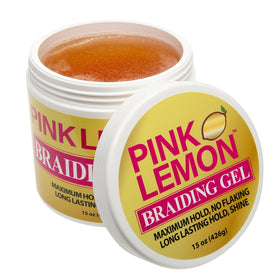 PINK LEMON close-up high shine on braids highlighting glossy, polished look