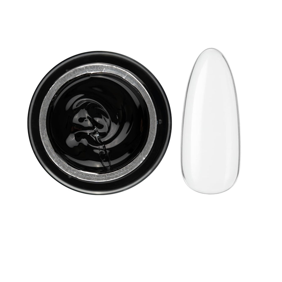 PINK MASK pot front view showing brand and clear gel, ideal for professional sculpting