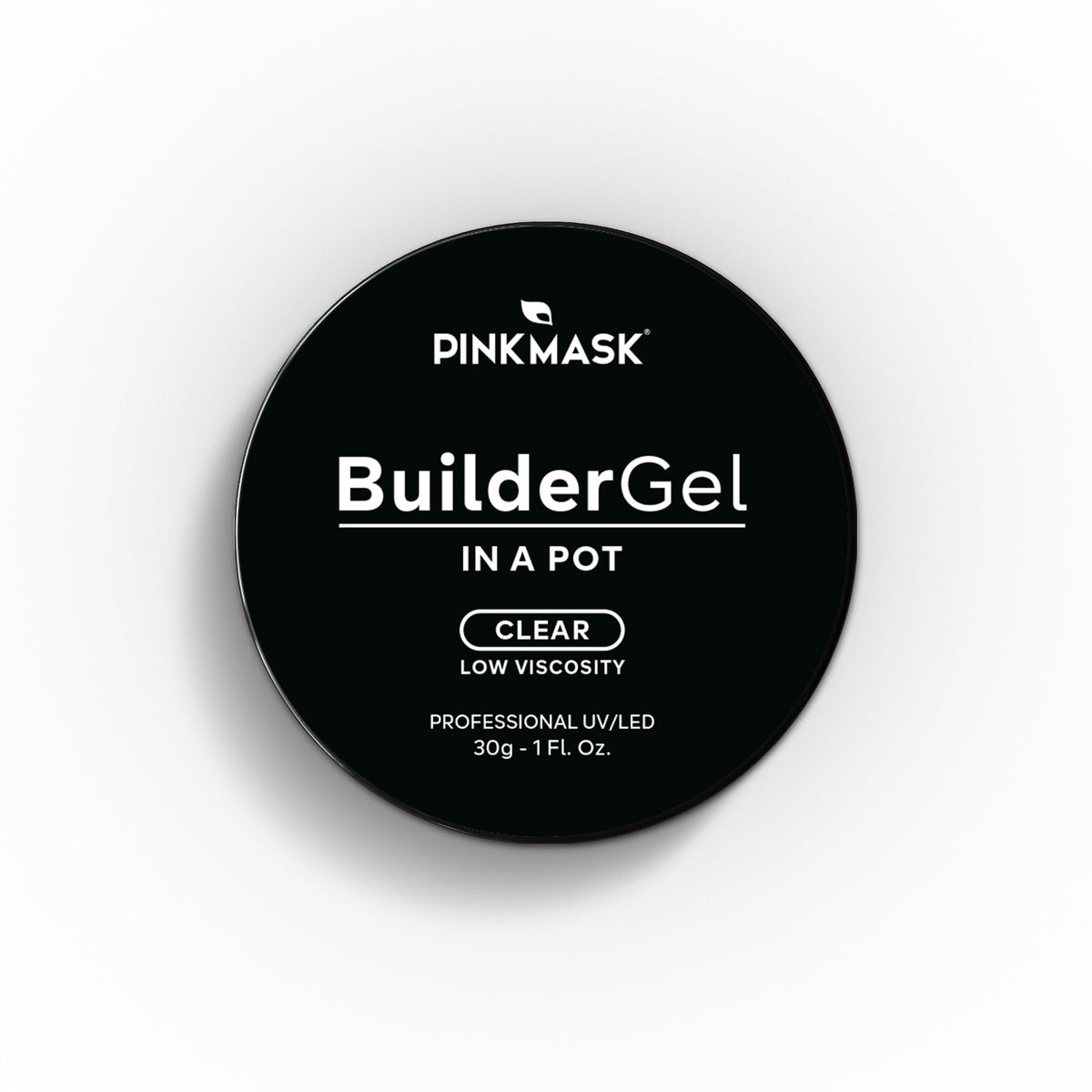 PINK MASK open pot with spatula ready to pick dense gel for controlled application