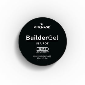 PINK MASK open pot with spatula ready to pick dense gel for controlled application