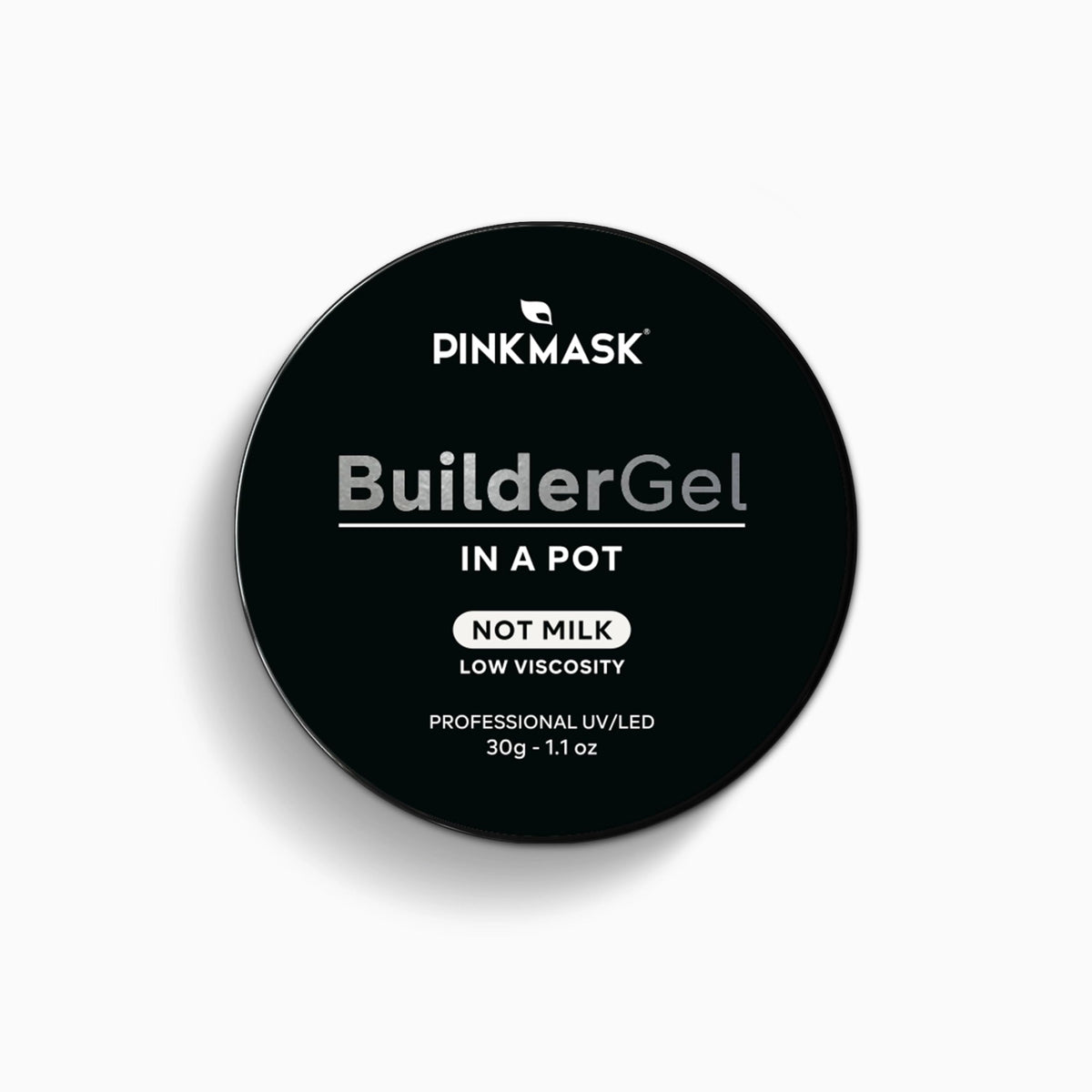 PINK MASK open pot showing dense gel consistency and rich pigmentation for professional use