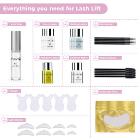 PINKZIO lash lift application in salon showing professional technique and efficiency