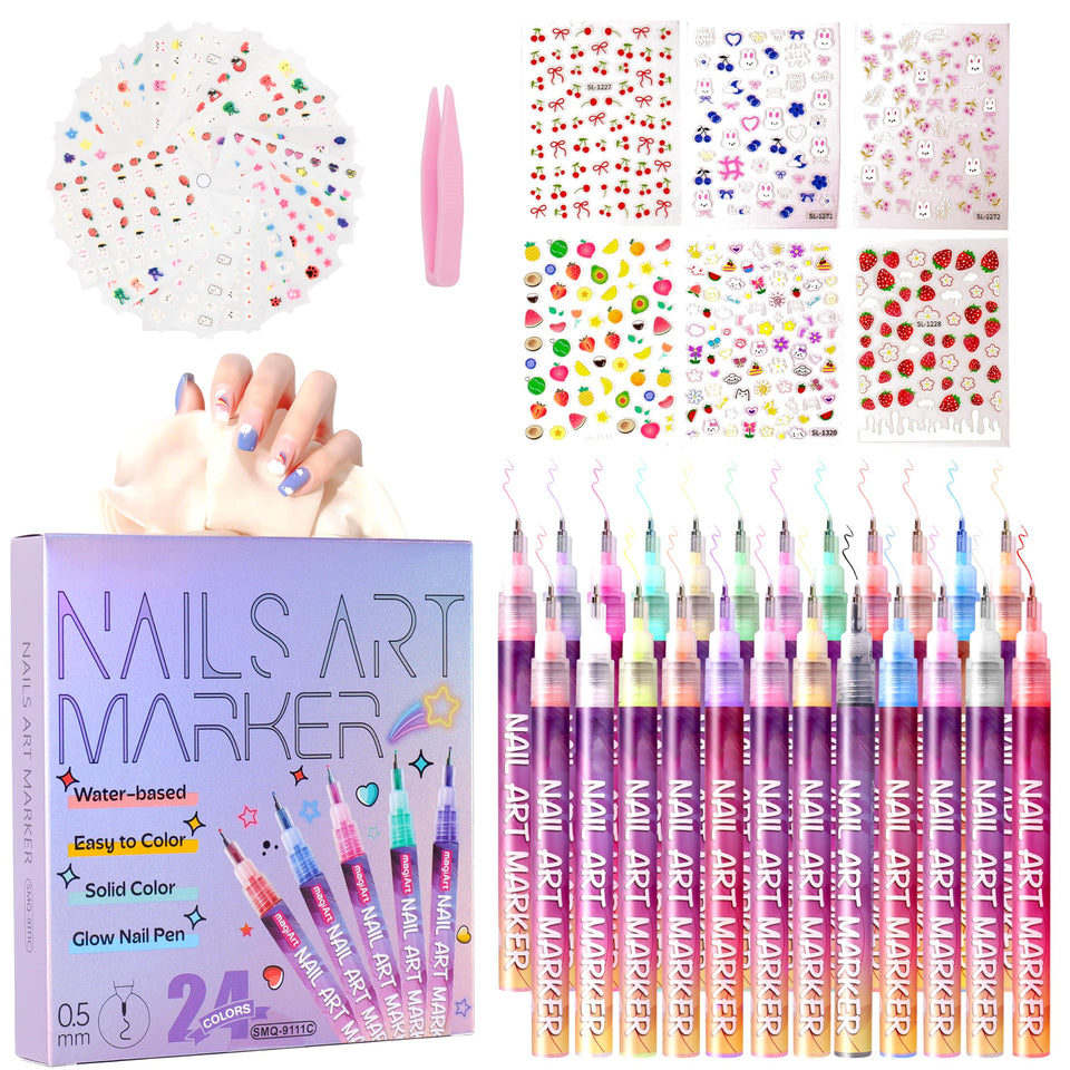 Pintada front packaging showing 24-color set and included stickers for easy gifting