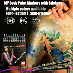 Pintada stencil sheet detail highlighting reusable shapes for consistent tattoo motifs
