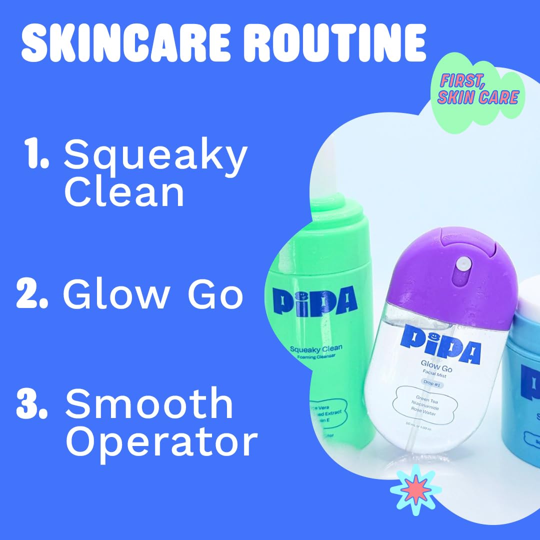 Pipa foaming cleanser pump dispensing gentle foam for effective mild cleansing
