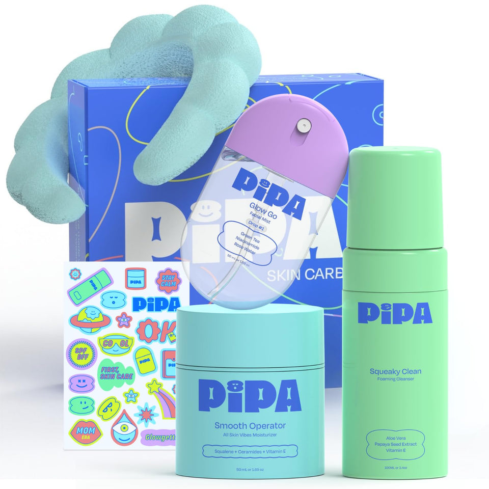 Pipa front packaging gift set showing all three products and headband, ideal present