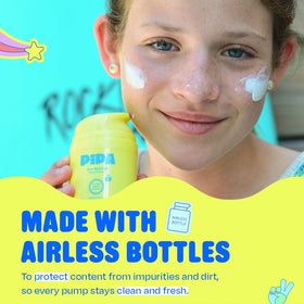 Pipa sunscreen being applied to a child outdoors demonstrating gentle, family-safe protection