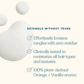 Pipette leave-in detangler spray in hand for easy comb-through benefit