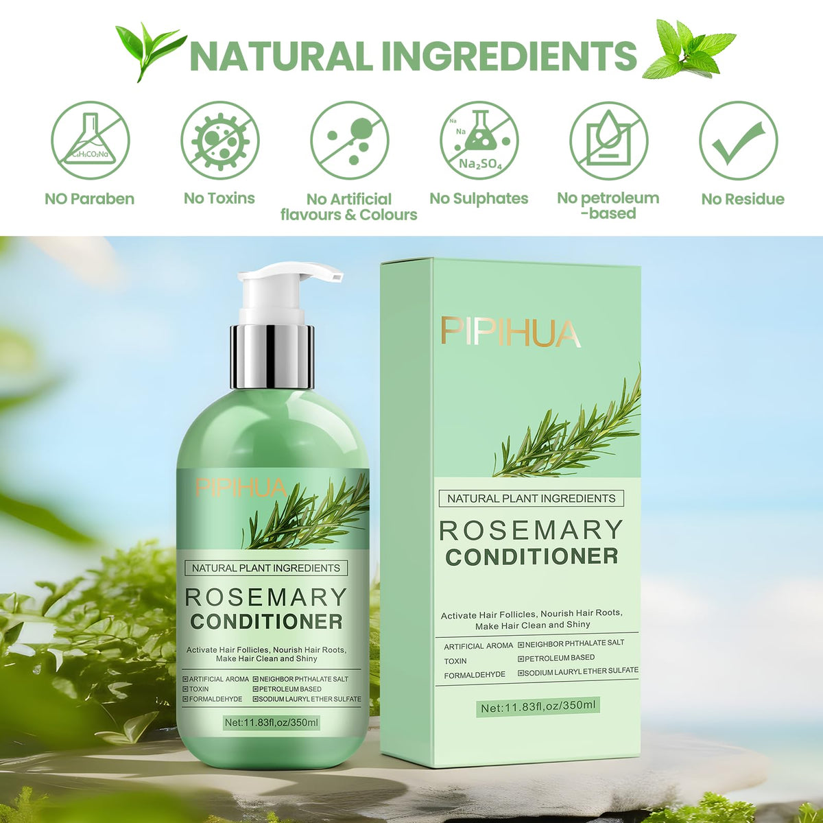PIPIHUA before and after hair smoothing visual showing reduced frizz and improved manageability benefit