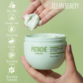 Pistaché Skincare pistachios and oil highlighting natural ingredient benefits