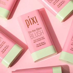 Pixi being applied to cheek illustrating natural dewy color and quick blending benefit