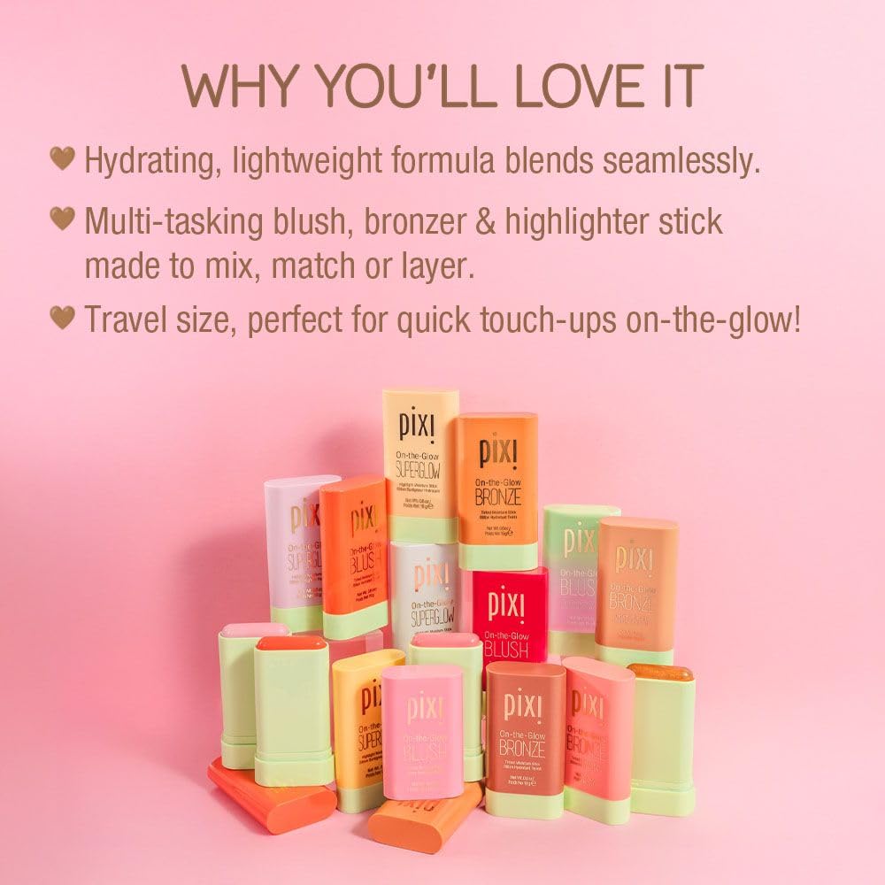 Pixi CheekTone blush swiped on skin closeup showing adaptive color and hydrating finish
