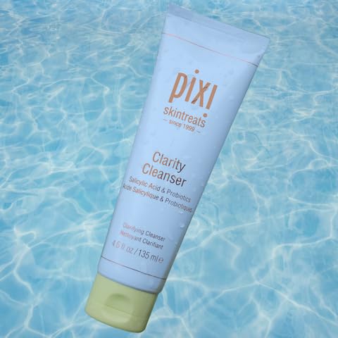 Pixi clarity cleanser in bathroom routine demonstrating practical daily use benefit