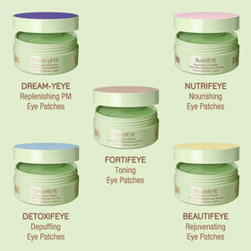 Pixi DetoxifEYE chilled patches on ice illustrating boosted de-puffing effect