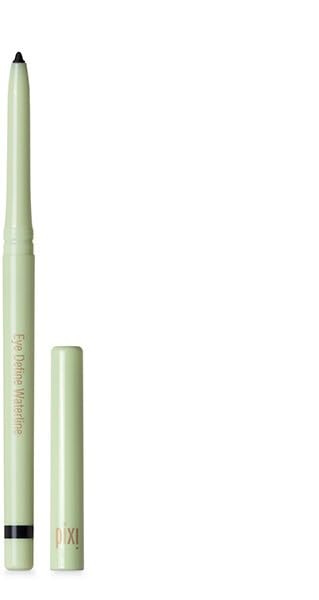 Pixi front packaging showing slim waterproof black liner benefits