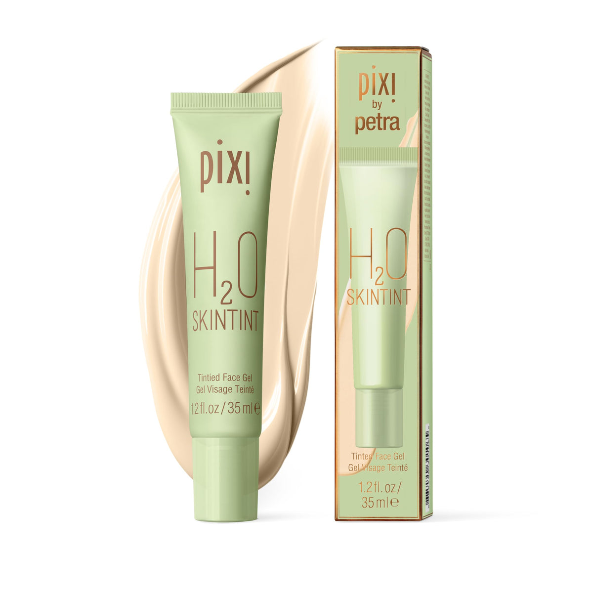Pixi front packaging showing H2O SkinTint for quick identification and convenience