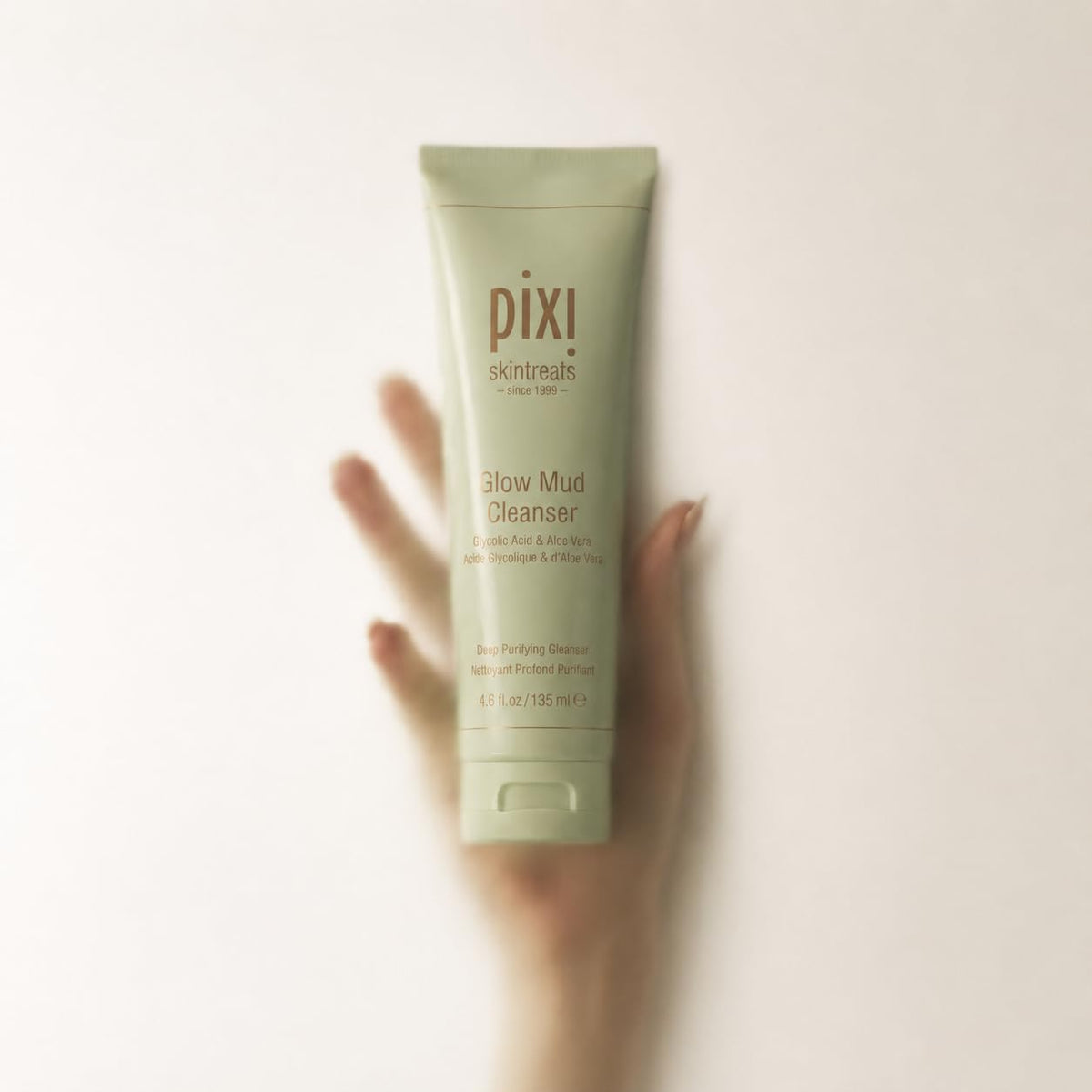 Pixi cleanser in bathroom setting showing daily routine compatibility