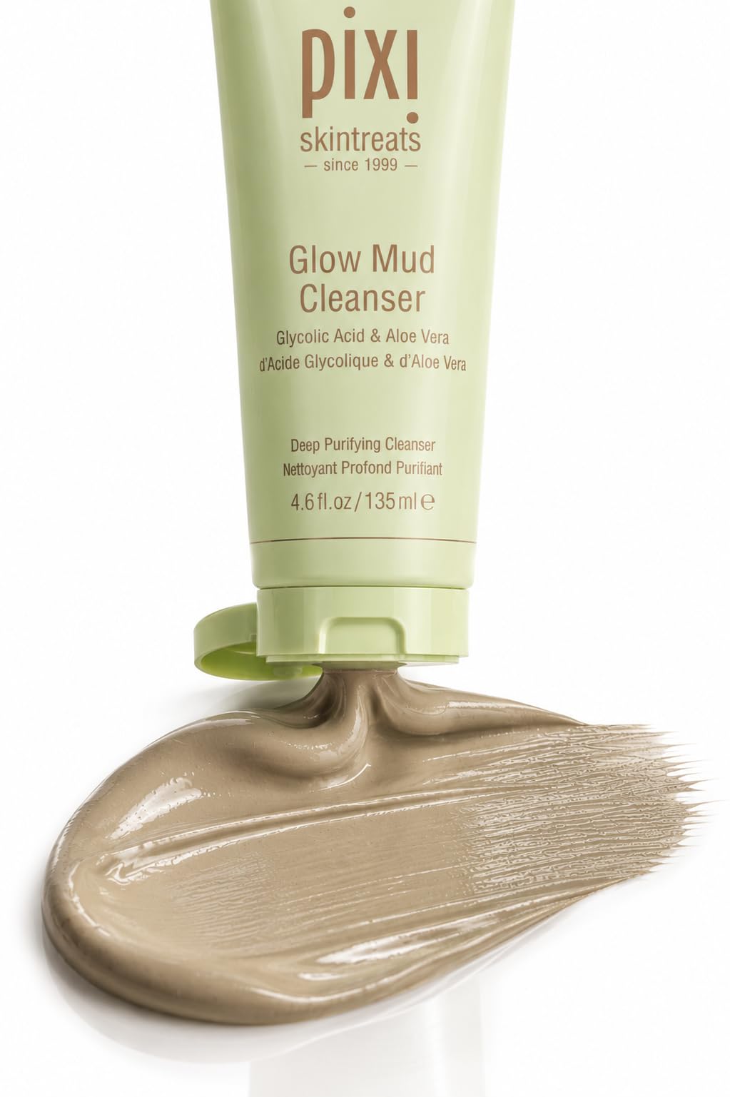 Pixi front packaging showing cleanser and clear benefits