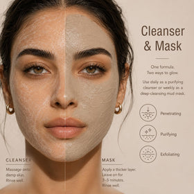 Pixi cleanser held in hand showing size and travel-friendly benefit