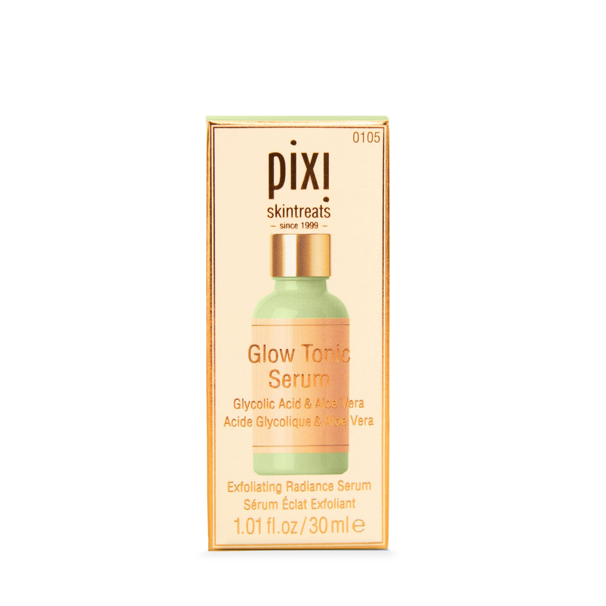 Pixi Glow Tonic Serum in hand application illustrating quick absorption and glow