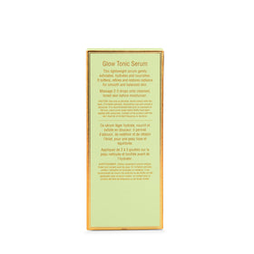 Pixi Glow Tonic Serum with aloe and ginseng ingredients emphasizing soothing benefits