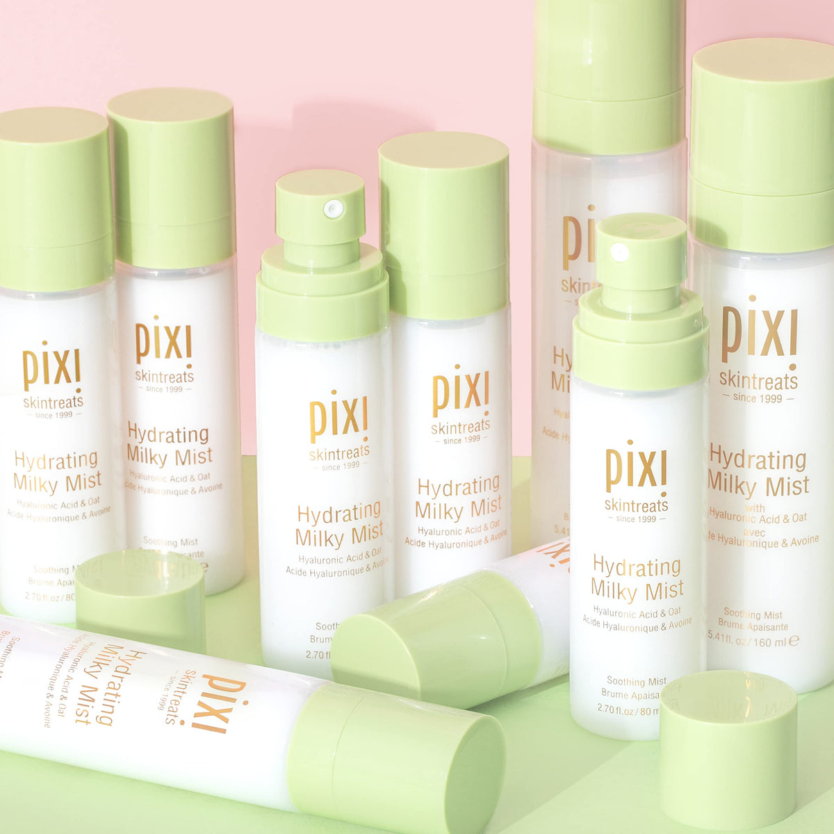 Pixi ingredients label highlighting hyaluronic acid and oat extract
