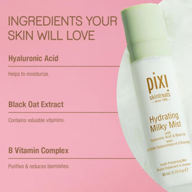 Pixi mist applied over makeup to set and refresh without smudging